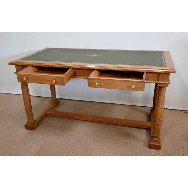 Empire Style Desk in Oak, 1950s For Sale - Image 16 of 18