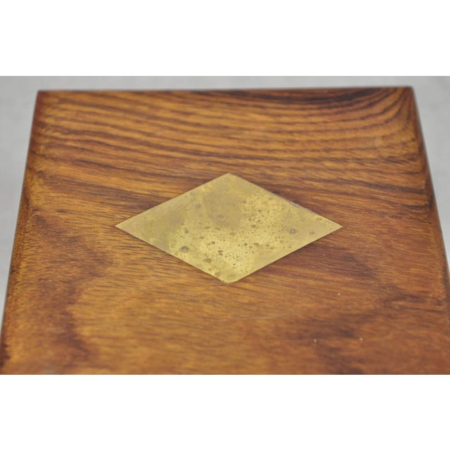 Vintage English Campaign Brass Round Sundial Compass With Small Rosewood Box For Sale In Philadelphia - Image 6 of 18