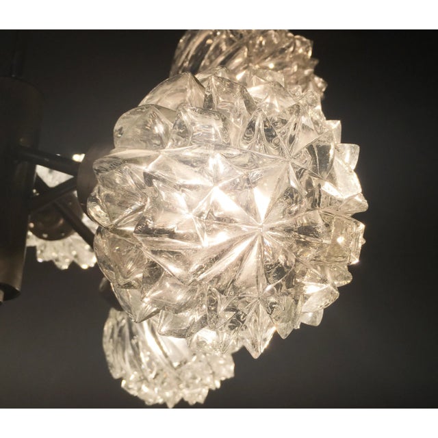 1960s Mid-Century German Space Age Glass and Metal Chandelier from Richard Essig, 1960s For Sale - Image 5 of 18