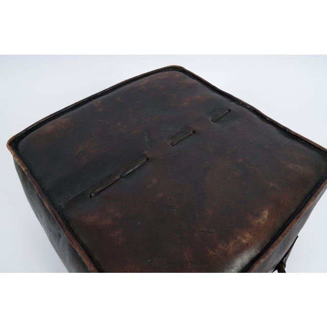 Set of Mid-Century Modern Leather Handmade Neck Poufs, 1960s For Sale - Image 18 of 18