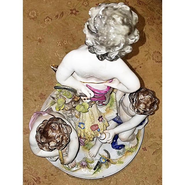 Ceramic 18c. Figural Porcelain Centerpiece by Ludwigsburg For Sale - Image 7 of 9