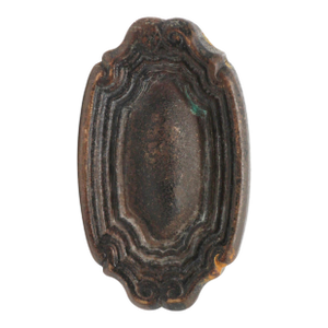 Antique 1930s Dark Cast Brass Oval Norwalk Door Knob