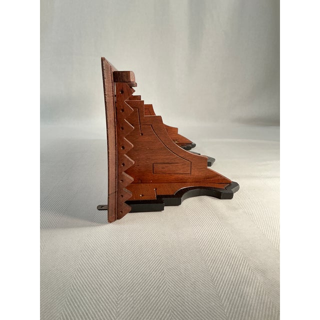 Brown Walnut Eastlake Victorian Clock Shelf For Sale - Image 8 of 12