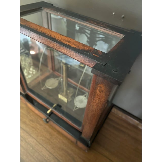 Antique Eimer & Amend Analytical Balance in Mahogany and Brass Case — New York,c.1900 For Sale In New York - Image 6 of 6