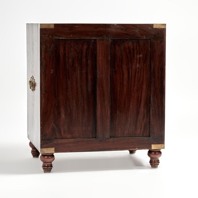 Vintage Pair of Anglo Indian Campaign Style Inlaid Rosewood Stands For Sale - Image 16 of 16