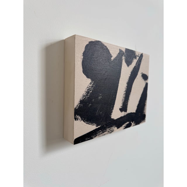 Genesis, Contemporary Black and Tan Abstract Painting by Matt Higgins For Sale - Image 4 of 6