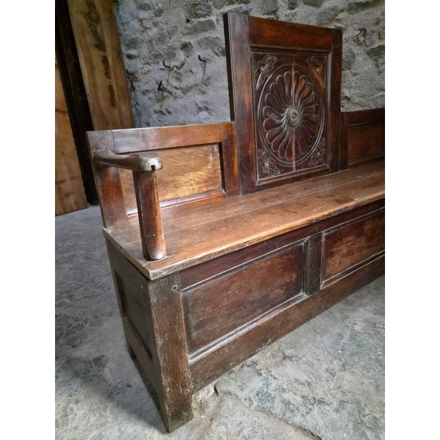 Antique French Folk Art Bench, 1800s For Sale - Image 15 of 18