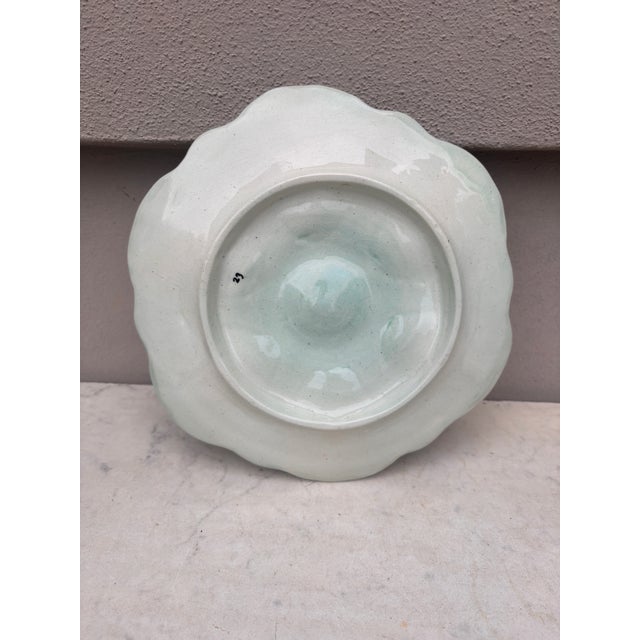 1900 - 1909 French Majolica Oyster Plate Orchies, Circa 1900 For Sale - Image 5 of 5