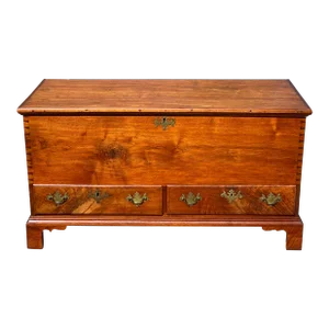 Late 18th Century Queen Anne Walnut Pennsylvania Blanket Chest With Two Drawers