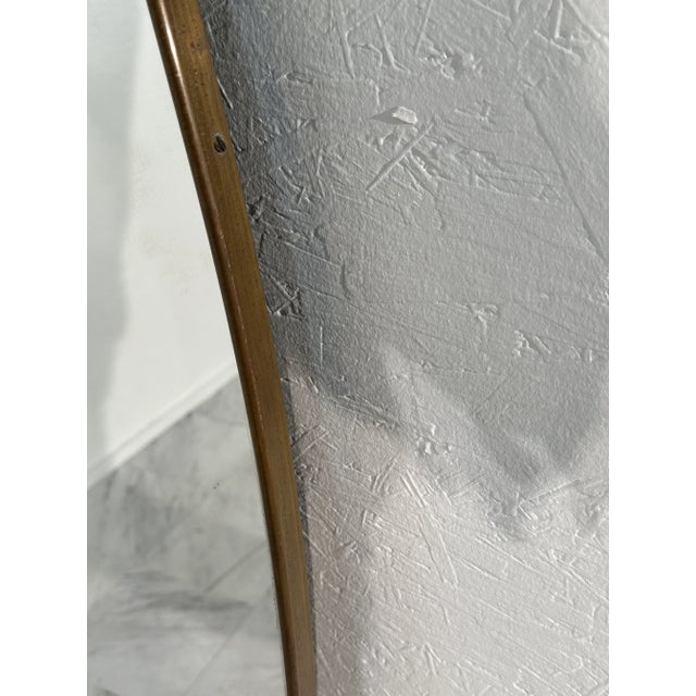 1960s Vintage Italian Oval Wall Mirror 1960s For Sale - Image 5 of 9