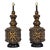 1970s 1970s Large Mid Century Bronze Color Brown Gold and Black Brutalist Lamps - a Pair For Sale - Image 5 of 9