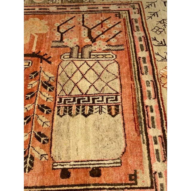 1940s Vintage Hand Knotted Vintage Khotan Rug For Sale - Image 9 of 12