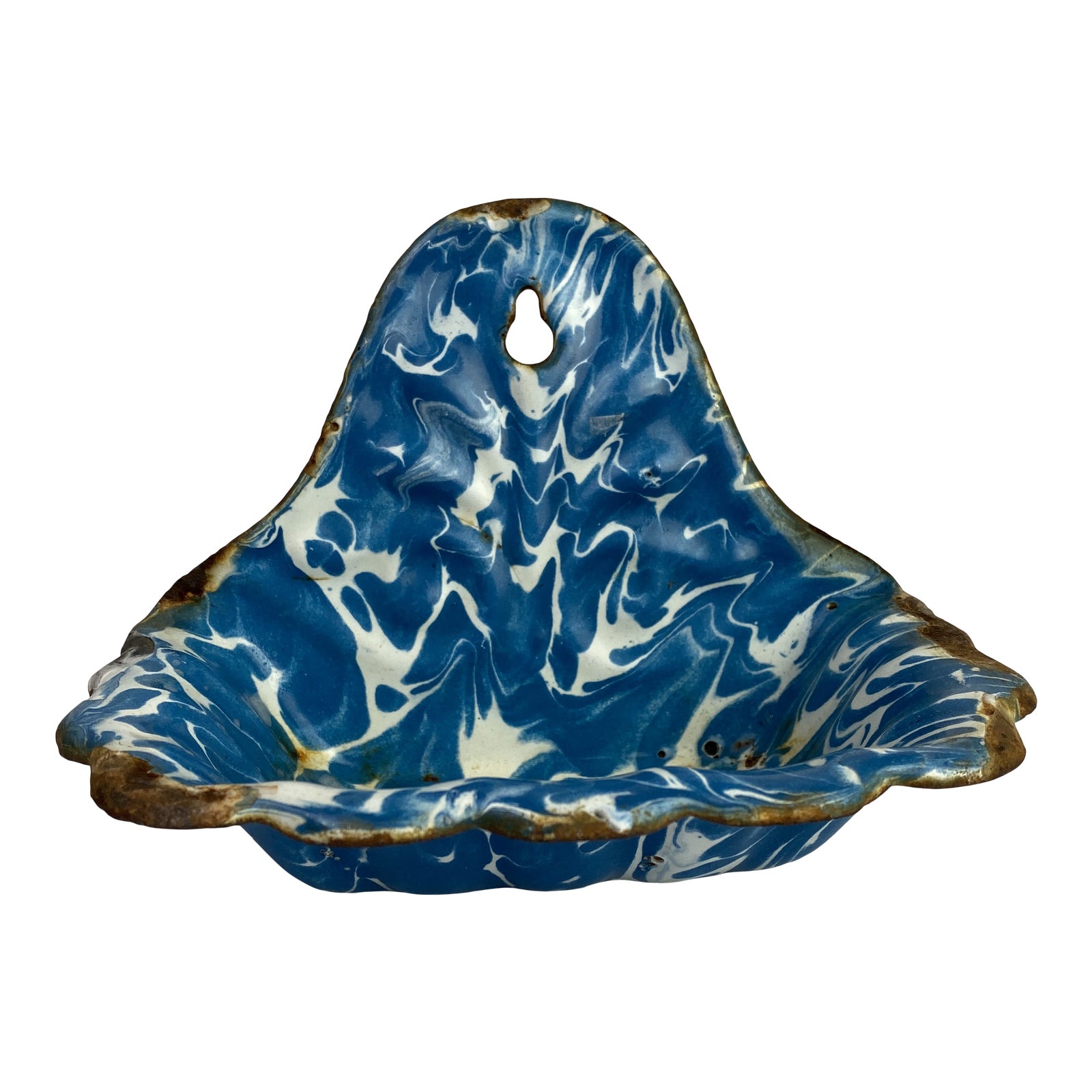 Early 20th Century French Enamel Soap Dish Chairish