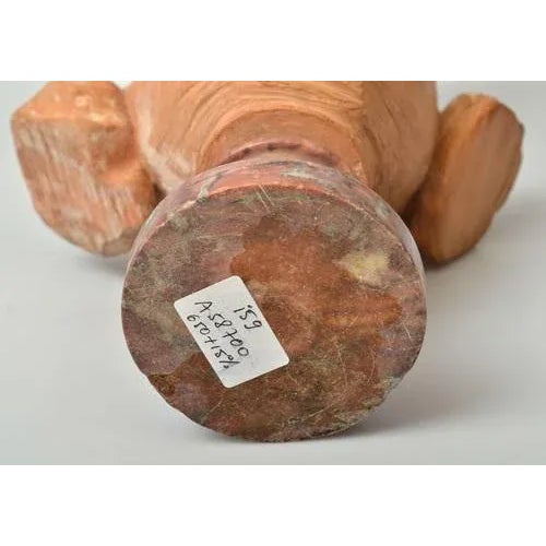 Terracotta Bust on a Marble Base Bust of a Virgin For Sale - Image 9 of 10