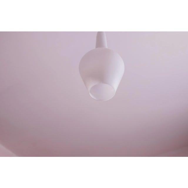 Italian Stilnovo Vintage Pendant in Opaline Glass, 1970s For Sale - Image 10 of 11