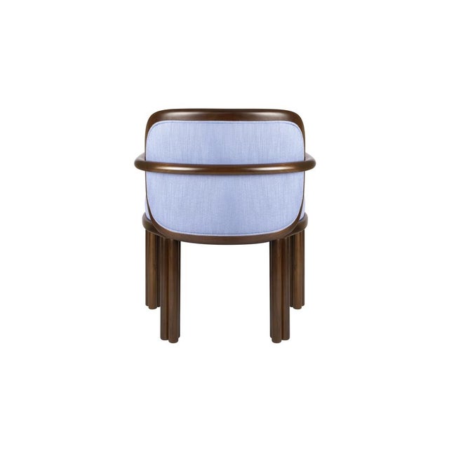 Blue James Dining Chairs by Wood Tailors Club, Set of 8 For Sale - Image 8 of 14