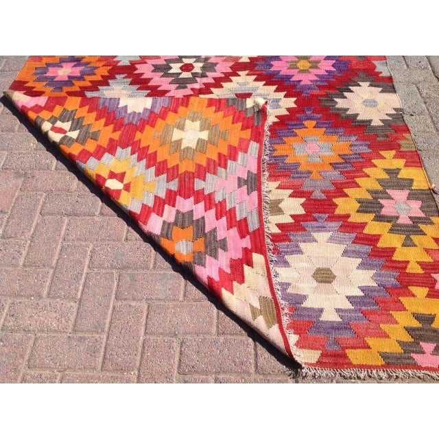 Vintage Turkish Kilim Rug 5'4" X 8'3" Chairish
