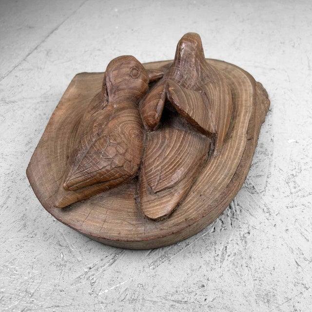 Japanese Waterfowl in Carved Wood, 1940s For Sale - Image 17 of 18