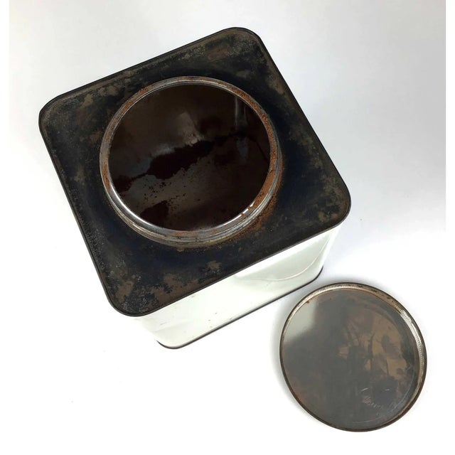Rare Red and White Brand Extra Large Cinnamon Tin For Sale - Image 4 of 5