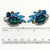 Abstract 1960s Vintage Juliana Earrings With Blue Rhinestones, A Pair For Sale - Image 3 of 3