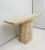 Sculptural Pair of Contemporary Italian Travertine Consoles With Brass Banding For Sale - Image 4 of 8
