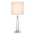 Brass-Plated Polished Nickel & Lucite Table Lamp For Sale