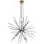 Stellar Large Chandelier in Matte Black and Antique Brass with Frosted Acrylic Designer: Chapman & Myers Fixture Height:...
