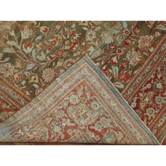 Elegant Antique Persian Room Size Tabriz Rug For Sale - Image 14 of 18