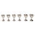 Silver 1950s Set of Six Mid Century Modern Alphonse La Paglia Sterling Silver Wine Goblets For Sale - Image 8 of 15