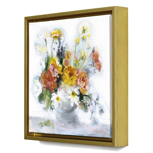 Sweet Grapes - Framed Abstract Botanical Floral Still Life Art on Canvas Original Artwork by Kellie Newsome For Sale In Los Angeles - Image 6 of 9