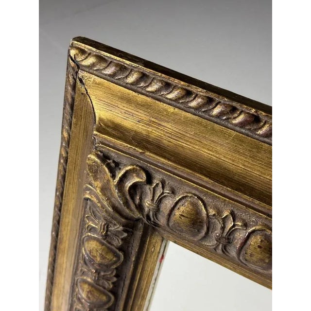 Vintage Gold-Colored Square Mirror For Sale - Image 6 of 16