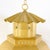 Vintage Chinoiserie Yellow Tole Hanging Lantern Chandelier With Brass Bells For Sale - Image 11 of 13