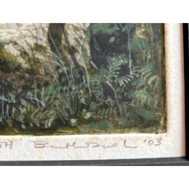 2000 - 2009 Original Hand Colored Framed Etching of Woodlands ~ Artists Proof For Sale - Image 5 of 10