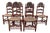 Spanish Polychrome Dining Chairs, 1960s, Set of 6 For Sale