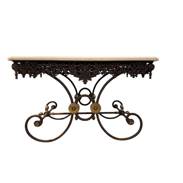 Mid 20th Century French Pastry Table with Marble Top For Sale - Image 10 of 18