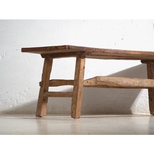 Antique Chinese Qing Dynasty Kang Table in Pine For Sale - Image 5 of 11