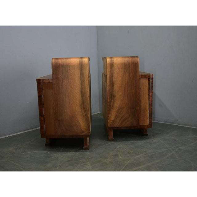 Wood Art Deco Bedside Tables, Czechoslovakia, 1934, Set of 2 For Sale - Image 7 of 18