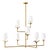 Brilliant Gold Lily Stems Chandelier For Sale