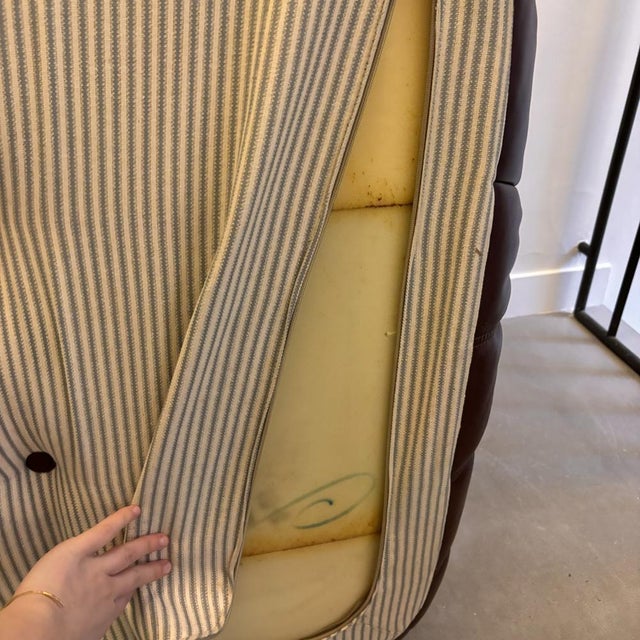 Leather Togo Set by Michel Ducaroy for Ligne Roset, 1973, Set of 3 For Sale - Image 17 of 18