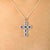 Not Yet Made - Made To Order Mid Century Modern 14k Gold Sapphire Cross Pendant For Sale - Image 5 of 10