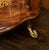 Chestnut 1980s Italian Inlaid Marquetry Burl Wood Bar Cart With Brass Gallery For Sale - Image 8 of 9