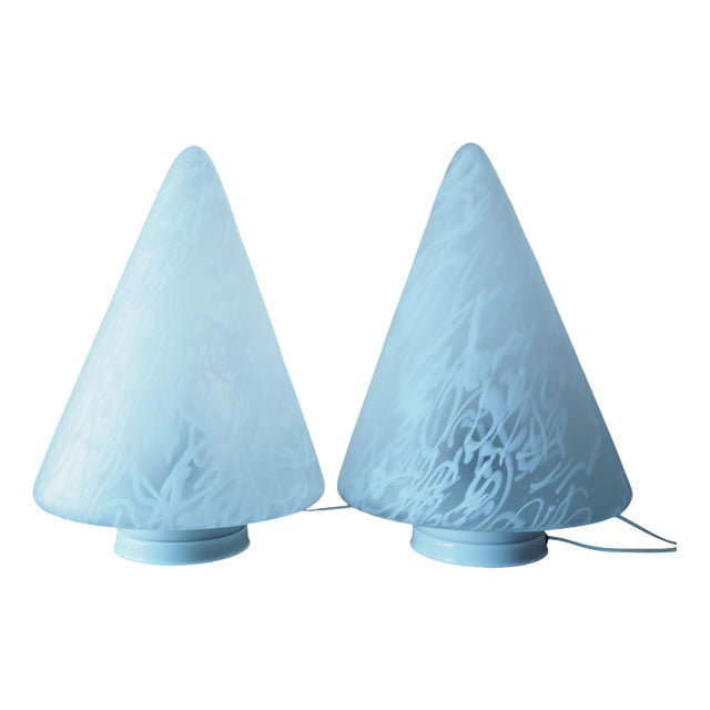 Large Vintage Table Lamps, Former Czechoslovakia, 1970s, Set of 2 For Sale