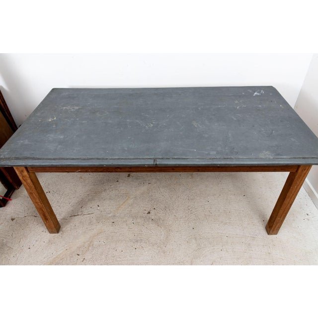 Outdoor Zinc and Teak Dining Table Chairish