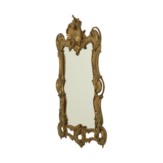 Baroque Italian Rococo Style Gilt Crested Mirror, 1960s For Sale - Image 3 of 18