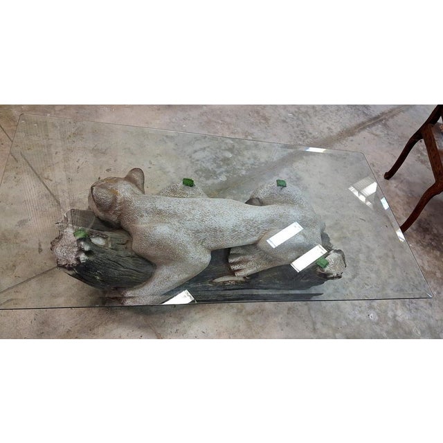 1970s Vintage Sculptural Panther Coffee Table, 1970s-1980s For Sale - Image 5 of 8