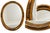 Vintage-style oval wall mirror by The Uttermost Company, featuring an ornate antique gold-tone frame with decorative...