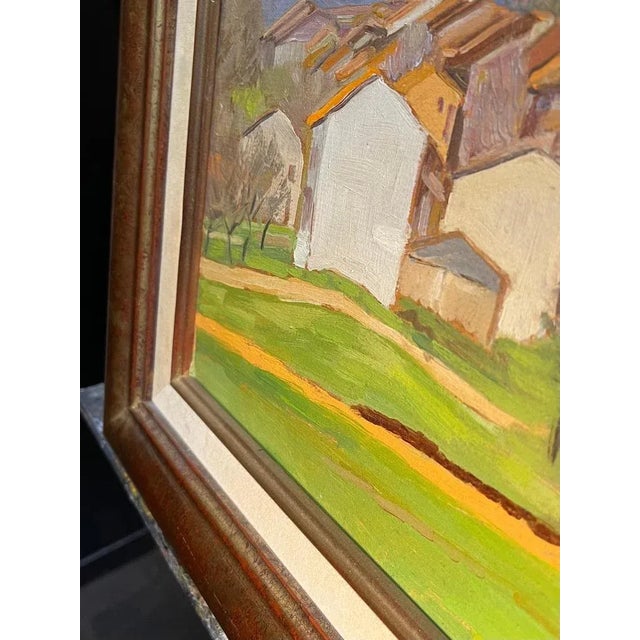 Jean Ferdinand Chomel, Salla Biellese, General View, 1947, Oil on Wood For Sale - Image 12 of 15