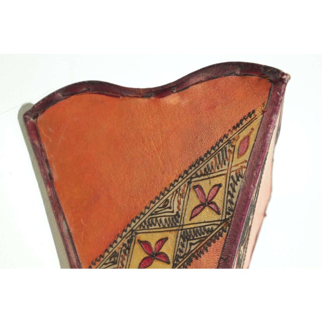 Metal Vintage Parchment Tribal Art Wall Sconce North African For Sale - Image 7 of 12