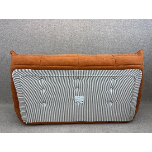 Orange Togo Three-Seater Sofa from Ligne Roset, 2013 For Sale - Image 15 of 16