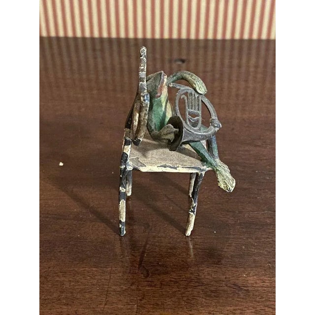 Late 19th Century Cold Painted Bronze Frog Musicians, Austrian - Set of 3 For Sale - Image 11 of 13